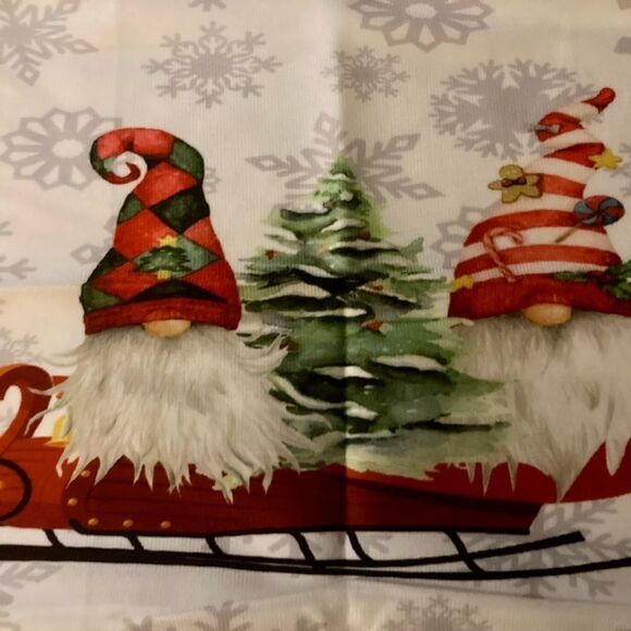 Christmas Gnome Sleigh Pillow Cover - Picture 2 of 3